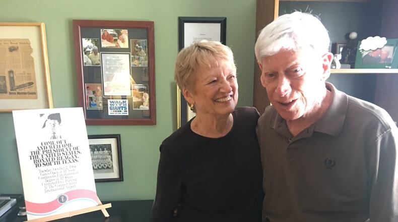 Nick, 98, and Jodie, 83, Sabatino, residents of West Carrollton, aren’t resting in their twilight years of retirement. KARA DRISCOLL/STAFF