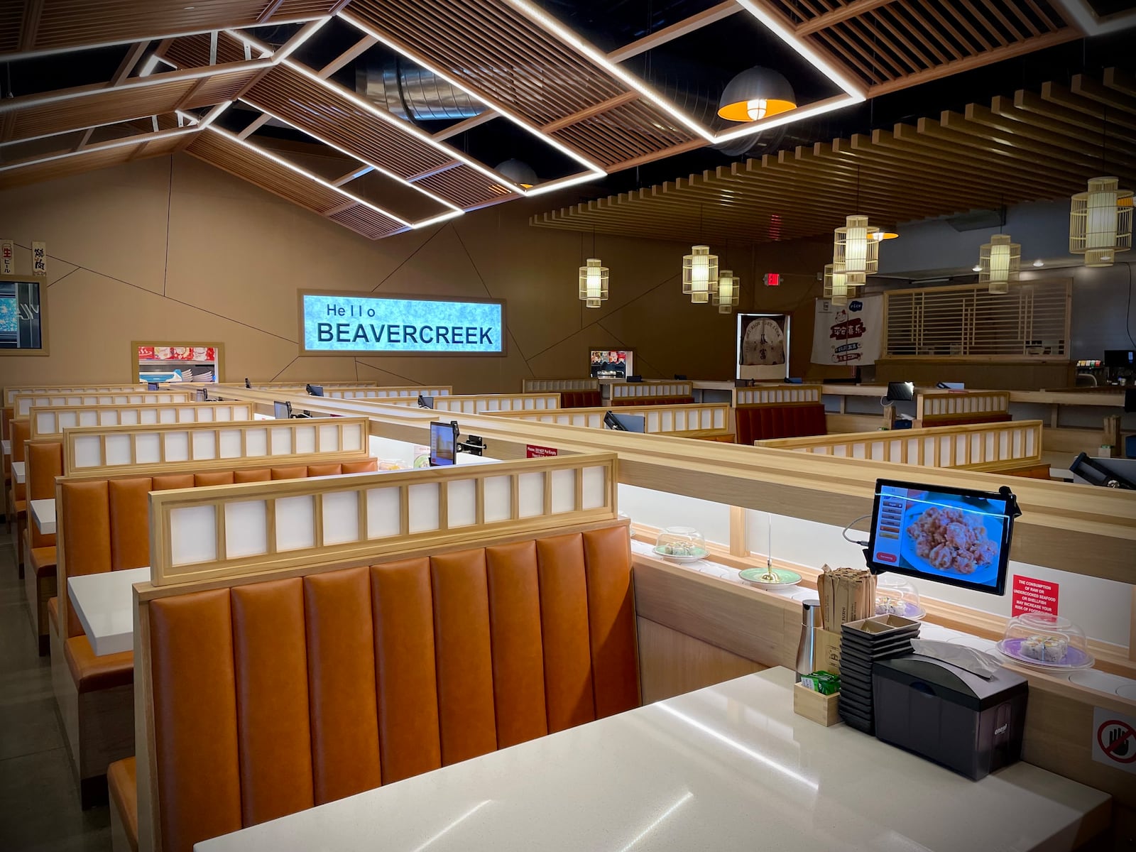 Kawa Revolving Sushi is located at 2819 Centre Drive in Beavercreek. NATALIE JONES/STAFF