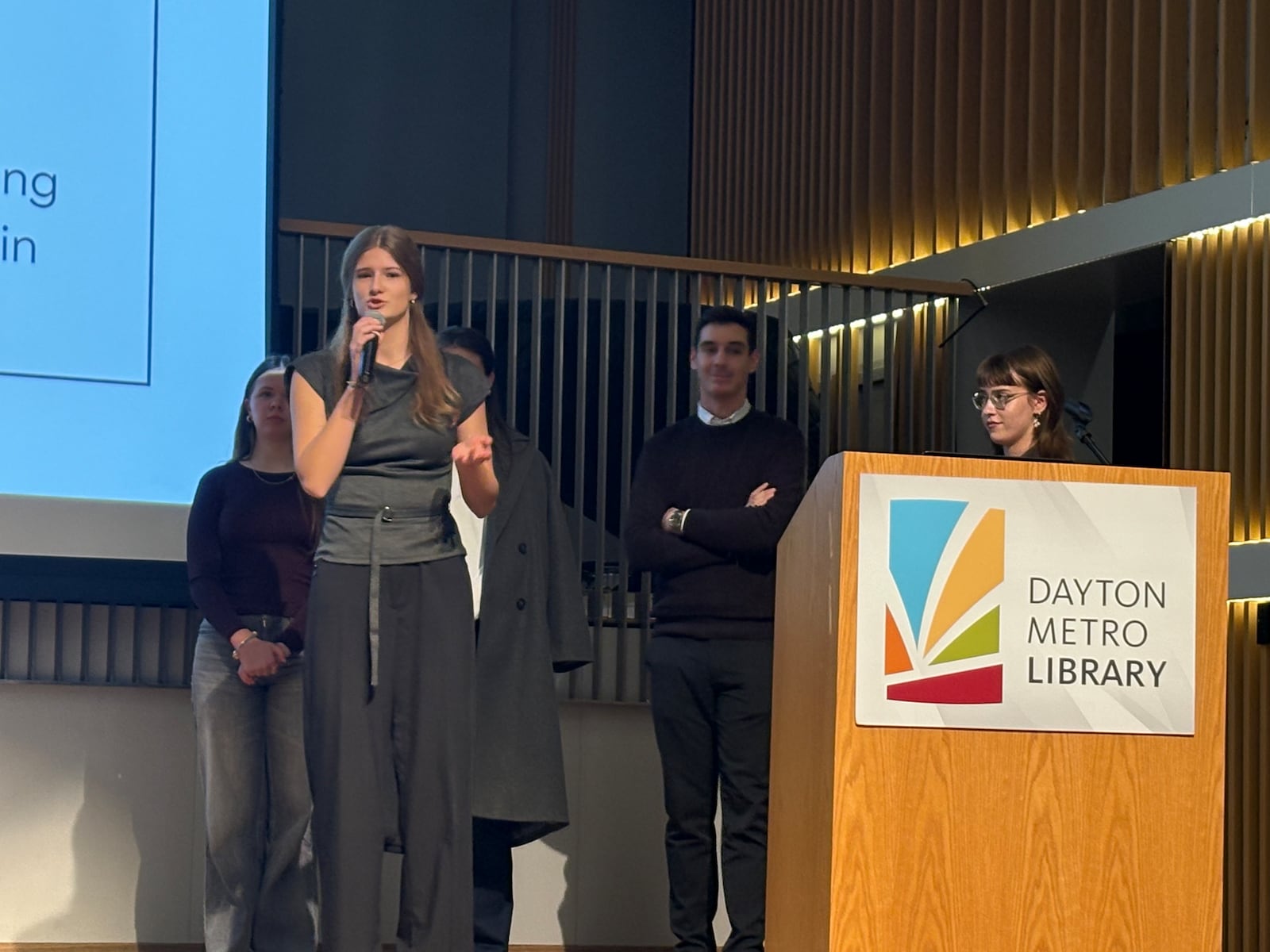 On Monday night, 18 students from Bosnia and Herzegovina buzzed with anticipation before making a community presentation in the Eichelberger Forum at the downtown branch of the Dayton Metro Library. Three Bosnian teachers who accompanied the students called the trip “a life-changing experience.” Students and teachers stayed with host local host families during the three-week trip sponsored by the U.S. Embassy in Sarajevo with support from the city of Dayton. CONTRIBUTED