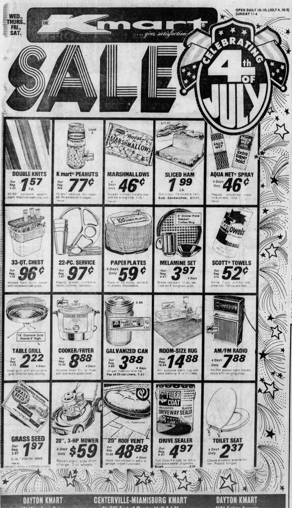 Fourth of July advertisement pages