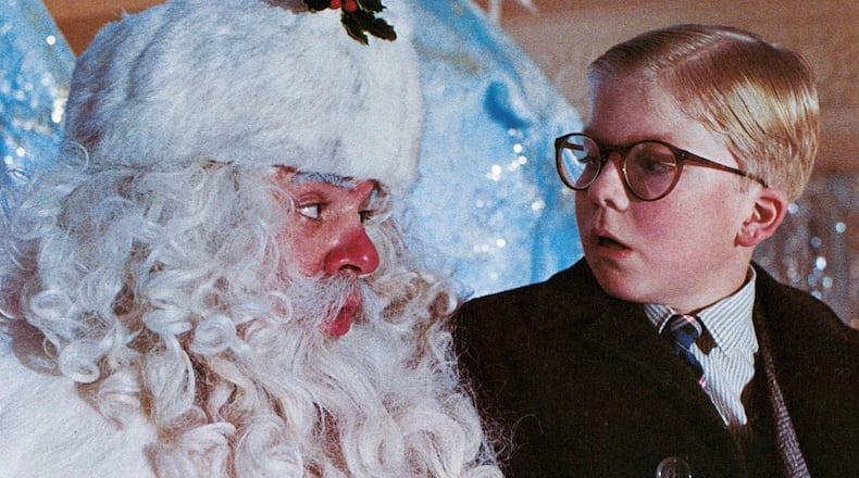 Peter Billingsley (Ralphie) sits on Santa's lap in a scene from the 1983 film "A Christmas Story."
Metro-Goldwyn-Mayer/Getty Images