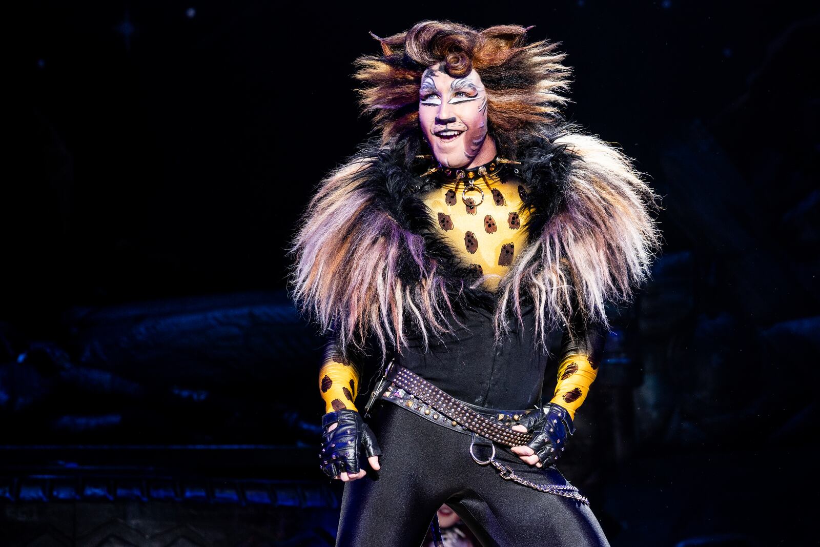 Zach Bravo as Rum Tum Tugger in the national tour of Andrew Lloyd Webber’s Tony Award-winning “Cats,” presented by the Premier Health Broadway in Dayton series at the Schuster Center in Dayton on Tuesday, Nov. 23.