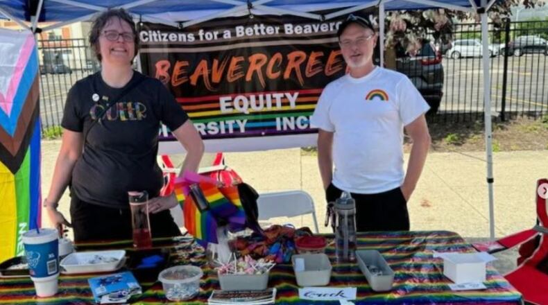 Lindsay Lock, left, and Jared Cutler attended Dayton Pride this past weekend to support the LGBTQ community. CONTRIBUTED