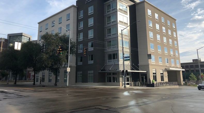 Exterior view of the new Fairfield Inn and Suites by Marriott in downtown Dayton. CORY FROLIK / STAFF