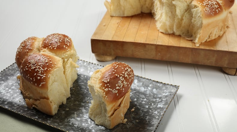 The egg bread dough makes pull-apart challah, shown here, or Parker House rolls. The choice is up to you; food styling by Joan Moravek. (Abel Uribe/Chicago Tribune/TNS)