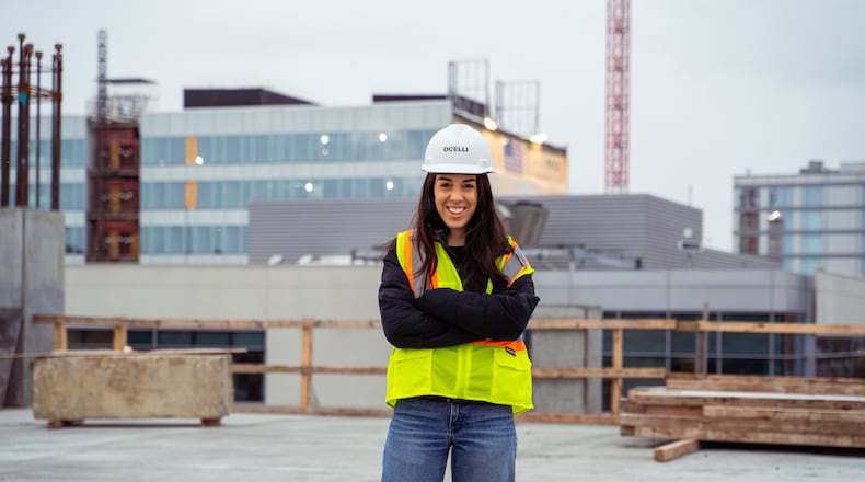 Emily Scovil on site at Medpace in Cincinnati while working with Oswald's Company. The company is a current client of her company, Ocelli Marketing. CONTRIBUTED