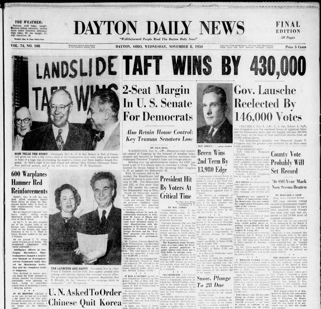 Election results front pages