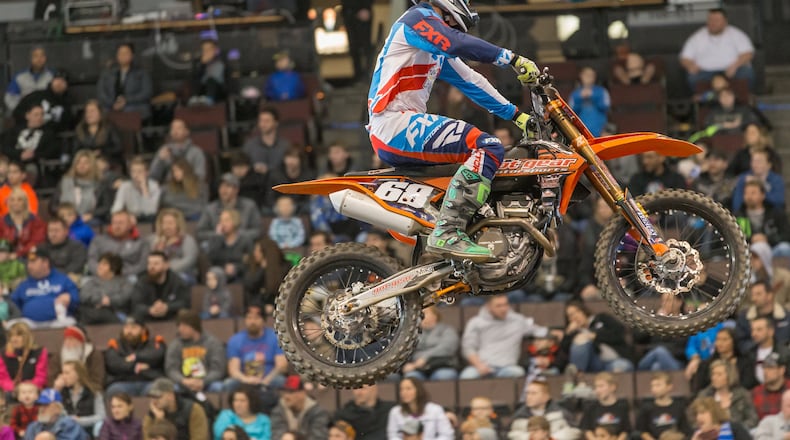 AMSOIL Arenacross is kicking off its 2018 season in Dayton on Saturday at the Wright State University Nutter Center. CONTRIBUTED