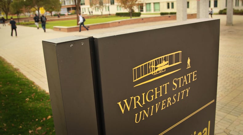 Wright State University campus photo. JIM WITMER / STAFF