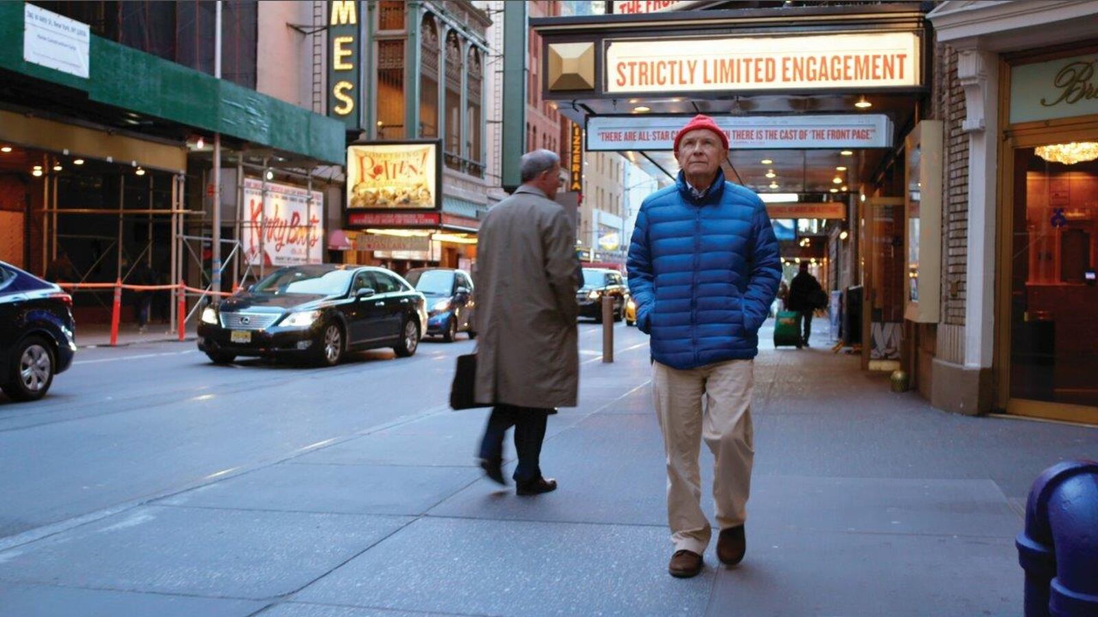 Terrence McNally is the subject of the documentary film, “Every Act of Life.” Here, the playwright is pictured walking in Broadway’s theater district. CONTRIBUTED