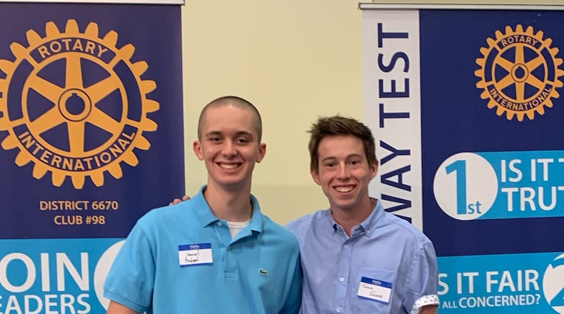 Springfield High School seniors Samuel Asebrook and Thomas Edwards are recipients of of Springfield Rotary scholarships. SUBMITTED