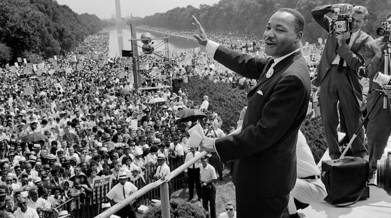 Martin Luther King, Jr. at his famous 1963 "I have a dream" speech in the nation's capital. FILE PHOTO