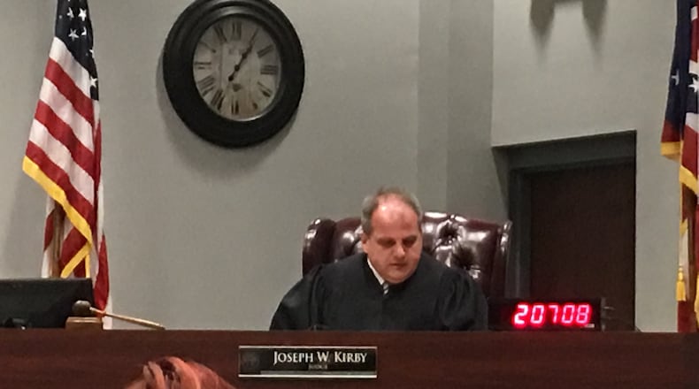 Judge Joe Kirby on Monday released a girl after 21 days in detention. She is accused of threatening her teacher at Lebanon High School on Feb. 20. The judge set conditions, including no contact with the teacher and anger management training, after learning the girl’s mother was in prison and she had been the victim of a crime. STAFF / LAWRENCE BUDD