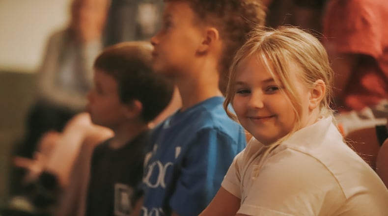 Players Box attendees take in a lesson at SouthBrook Church in Miamisburg on April 16, 2024. The six-week program helps kids and their parents cope with the stress of sports, academics, and other activities. COURTESY OF PLAYERS BOX