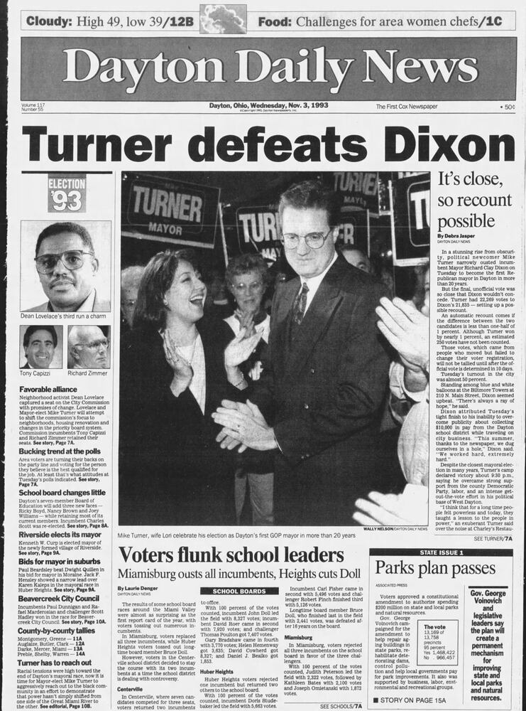 Election results front pages