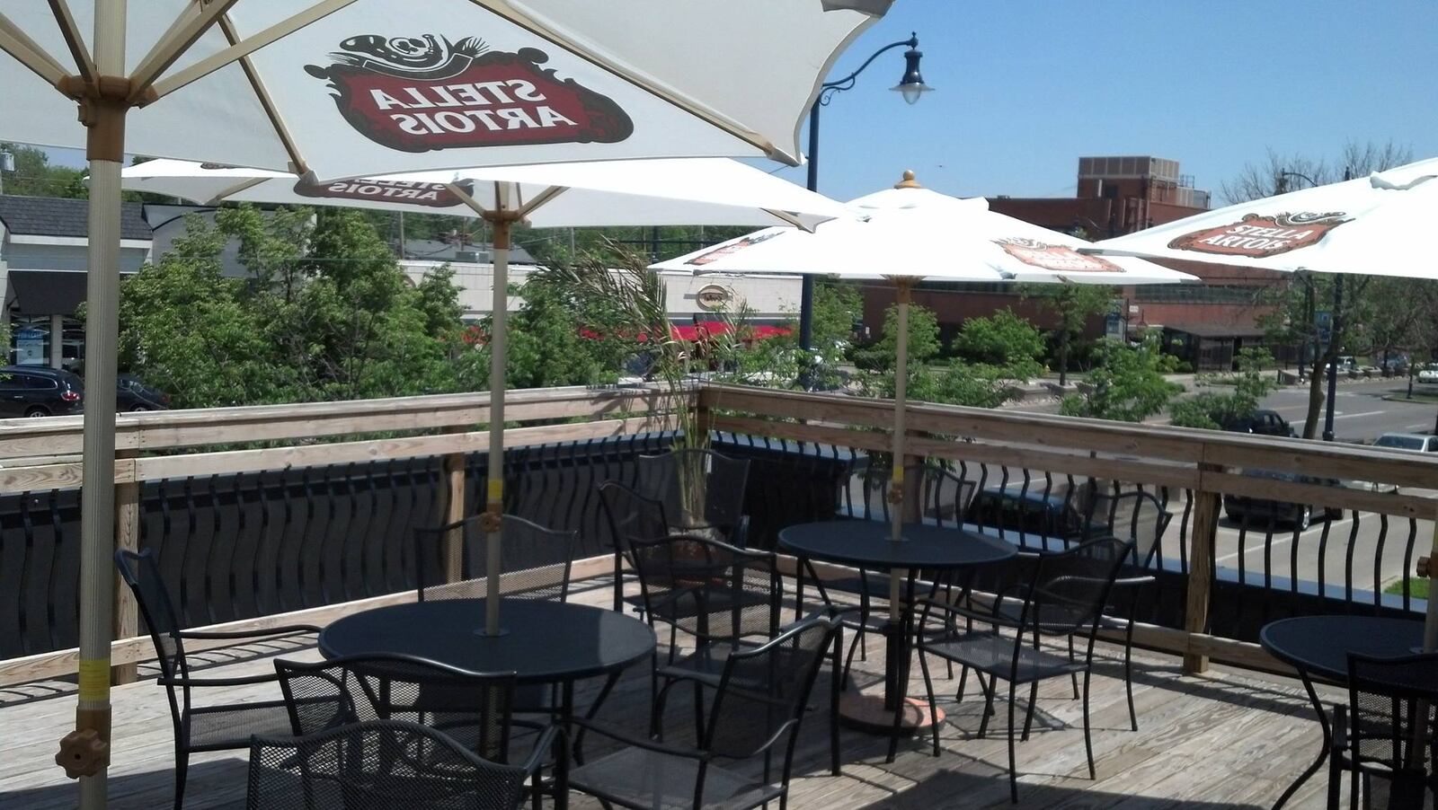 The rooftop patio at Flyboy’s Deli in Oakwood. Photo from Flyboy’s Deli Facebook page.