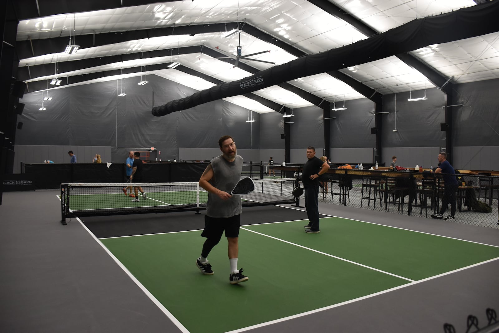 Black Barn Pickleball at 4740 Linden Ave. in Riverside had a grand opening on Saturday, Nov. 15, 2025. CORNELIUS FROLIK / STAFF