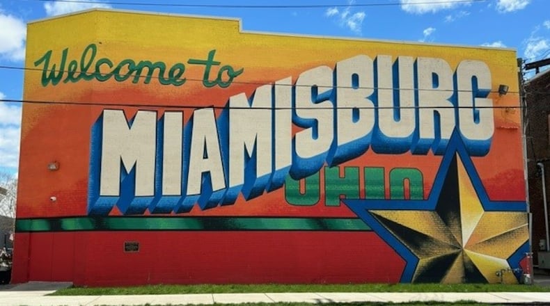 A Welcome to Miamisburg mural in downtown Miamisburg greets visitors. CONTRIBUTED PHOTOS/JANA COLLIER