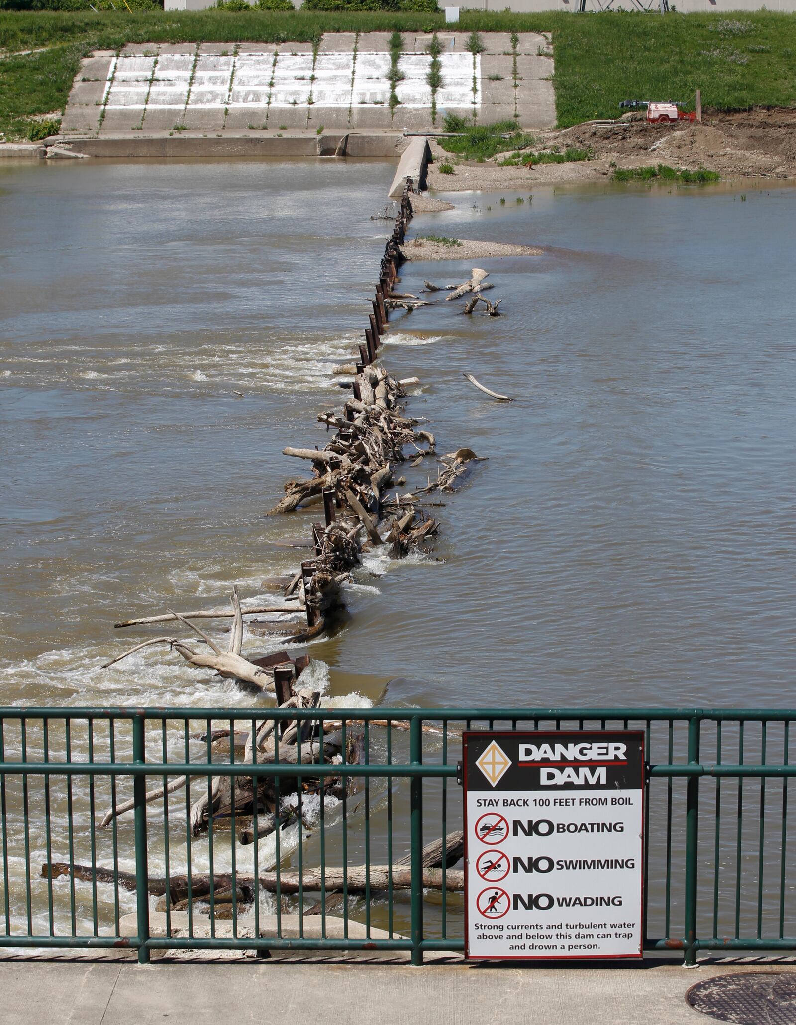 The Miami Conservancy District is scheduled to begin demolition of the Tait Station low dam in July. CHRIS STEWART / STAFF