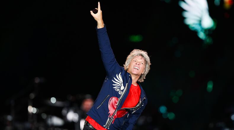 RIO DE JANEIRO, BRAZIL - SEPTEMBER 29: Jon Bon Jovi of the band Bon Jovi performs on stage during Rock In Rio day 3 at Cidade do Rock on September 29, 2019 in Rio de Janeiro, Brazil. (Photo by Alexandre Schneider/Getty Images)