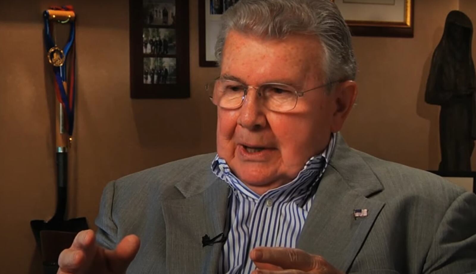 L. William "Bill" Crotty speaking to the University of Dayton in 2010. COURTESY OF THE UNIVERSITY OF DAYTON