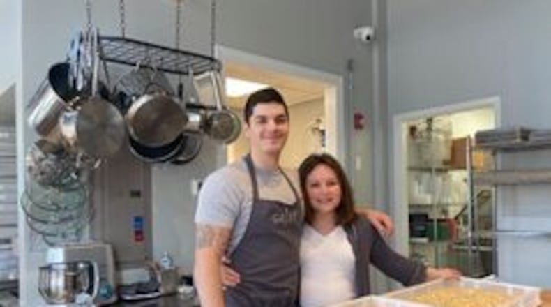 Patrick and Casey Van Voorhis inside their new Grist kitchen in downtown Dayton.