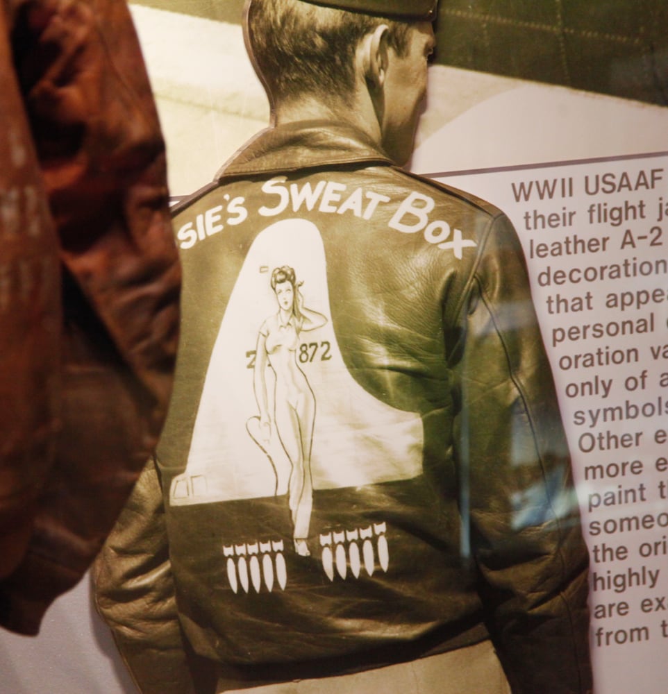 WWII jacket, nose art