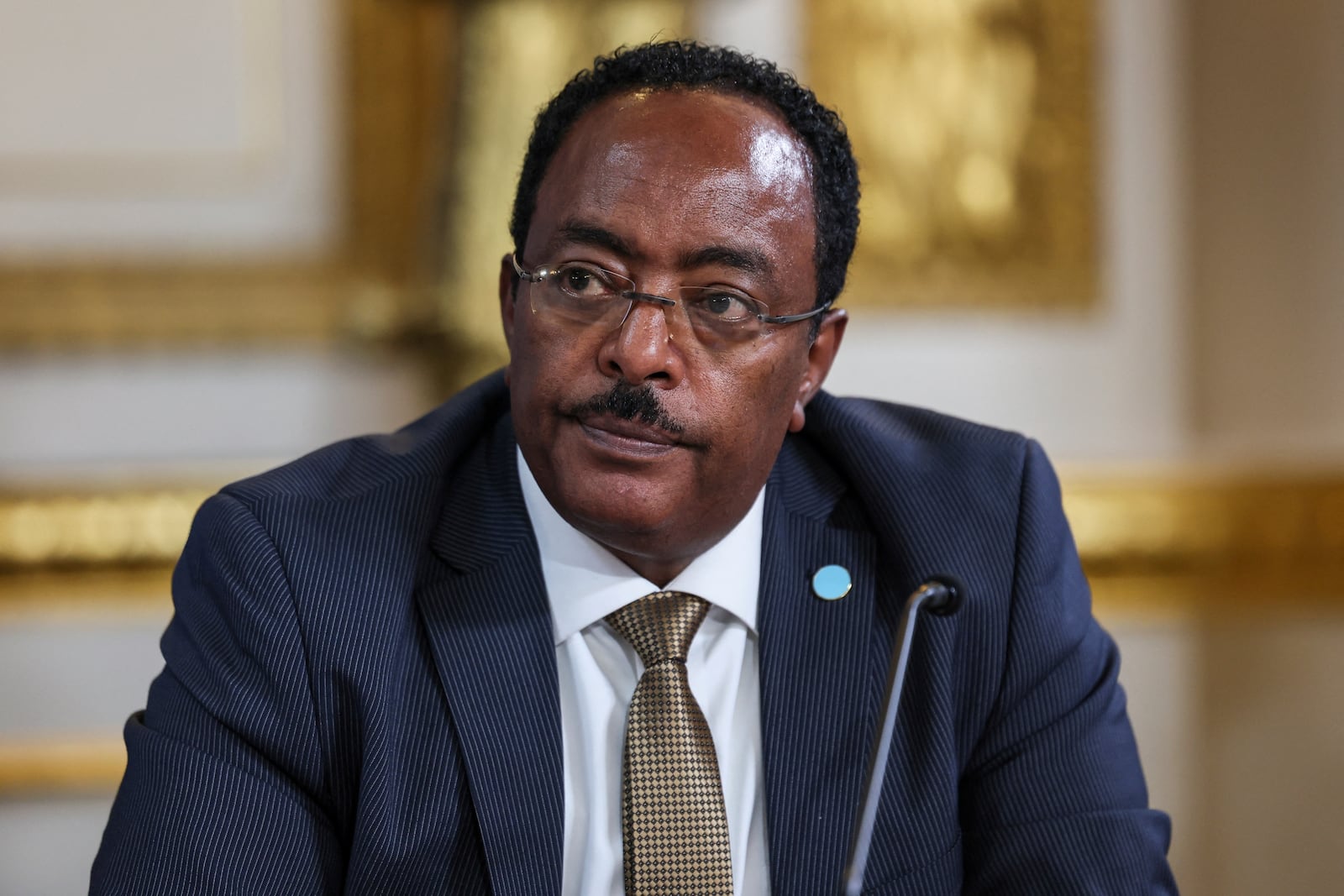 Redwan Hussein, Director General of the National Intelligence and Security Service of Ethiopia, attends the London Sudan conference at Lancaster House in London, Tuesday, April 15, 2025. (Isabel Infantes/Pool Photo via AP)