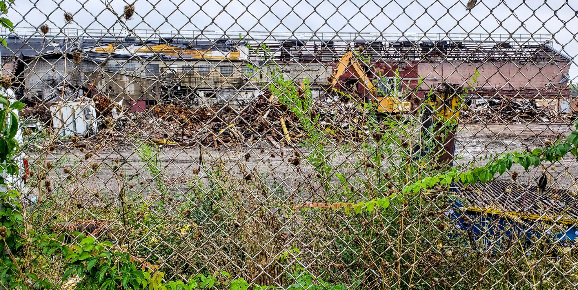 Demolition continues at former Franklin Boxboard building