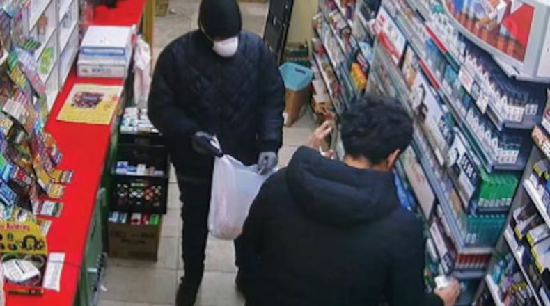 Surveillance cameras captured a suspect in an armed robbery at Sammy's Drive-Thru on Dec. 15, 2024. Photo courtesy Ohio Southern District Court.