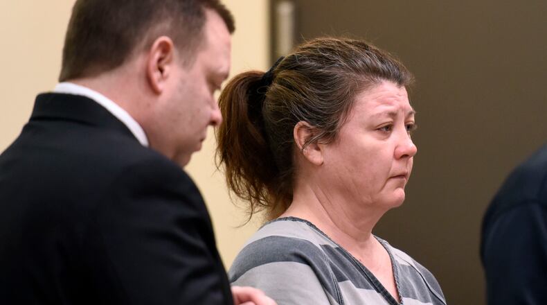 Middletown police say Dawn Shearer, 46, shot her ex-husband, Anthony Tony Shearer, 45, at least once in the head, then confessed to the crime during a 911 call. NICK GRAHAM/STAFF