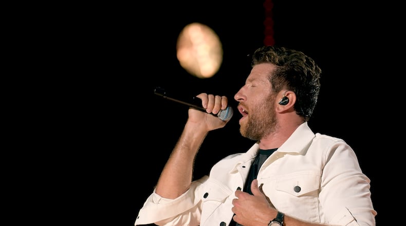 NASHVILLE, TN - JUNE 10:  (EDITORIAL USE ONLY) Brett Eldredge performs onstage during the 2018 CMA Music festival at Nissan Stadium on June 10, 2018 in Nashville, Tennessee.  (Photo by Jason Kempin/Getty Images)