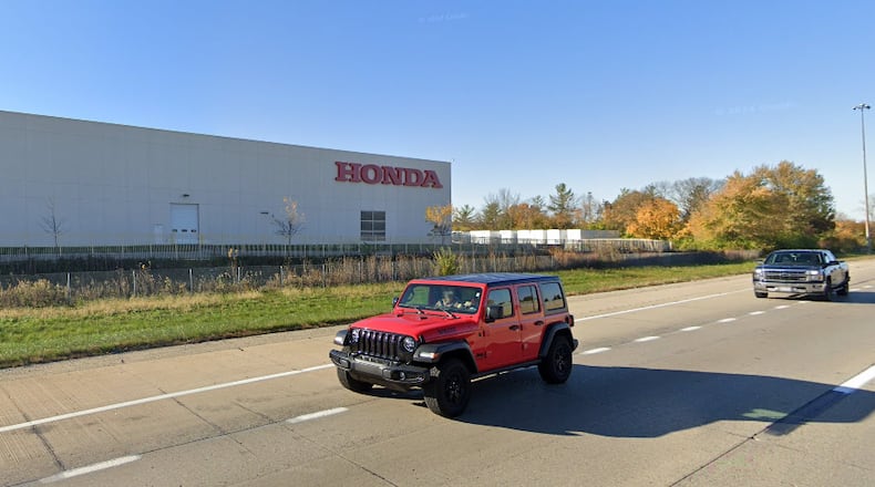 The Honda plant along I-75 in Troy. Image from Google