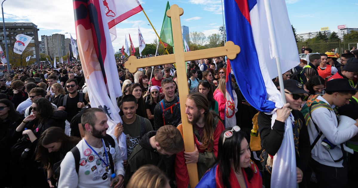 Serbia youth lead thousands on march for weekend rally marking deadly canopy collapse...