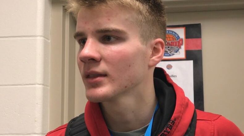 Versailles junior Justin Ahrens has verbally committed to Ohio State. PHOTO: Marcus Hartman, staff