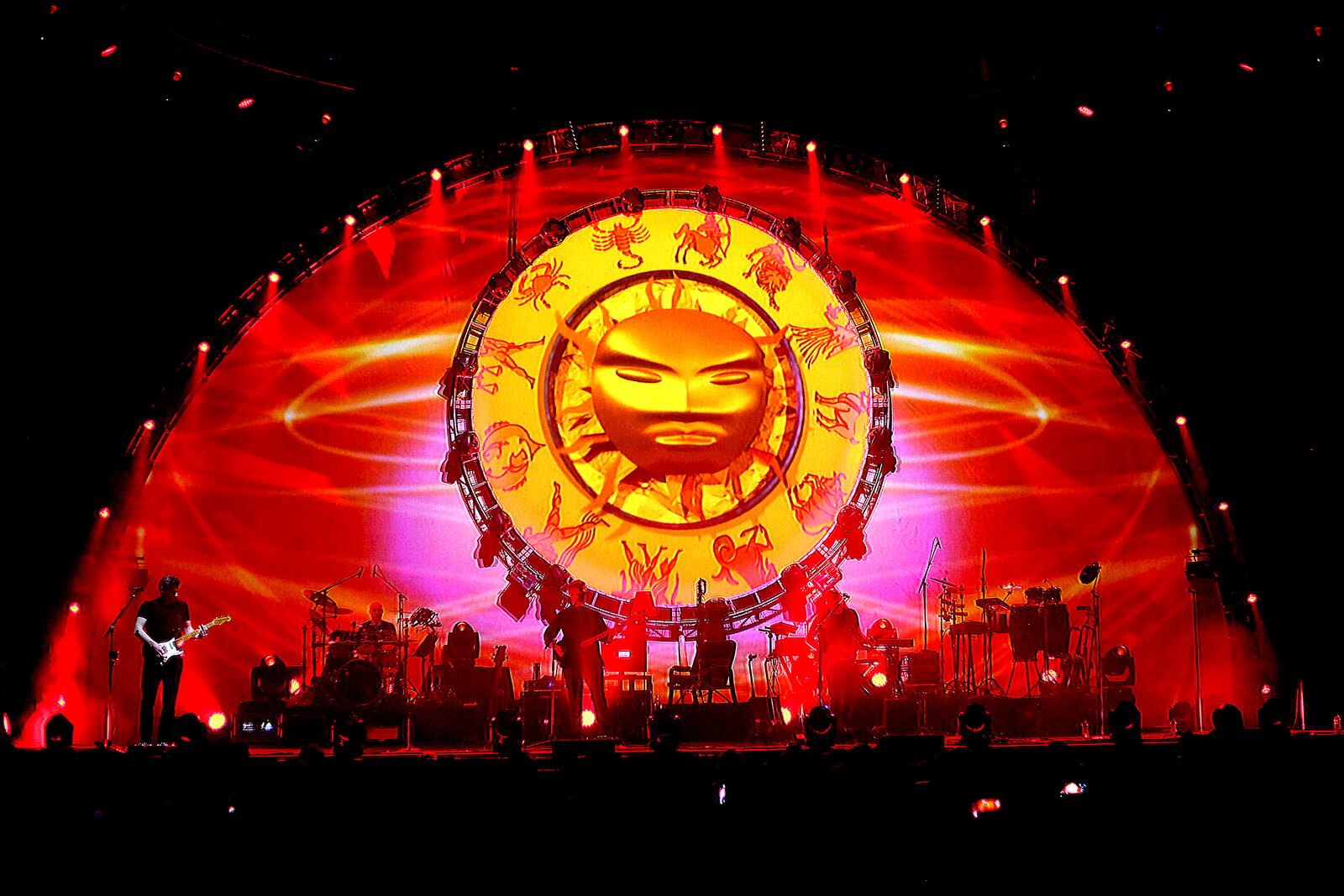 Damian Darlington (center), who spent 17 years as a member of Australian Pink Floyd before forming his own tribute band in the United Kingdom in 2011, brings Brit Floyd to Rose Music Center in Huber Heights on Friday, July 22.