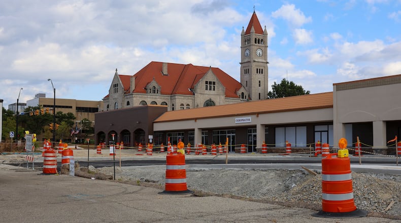 Construction work continues on the Xenia Market District, the $150 million redevelopment of the former Xenia Towne Square Shopping Center off West Main Street in downtown Xenia. Work began in late 2024. BRYANT BILLING / STAFF