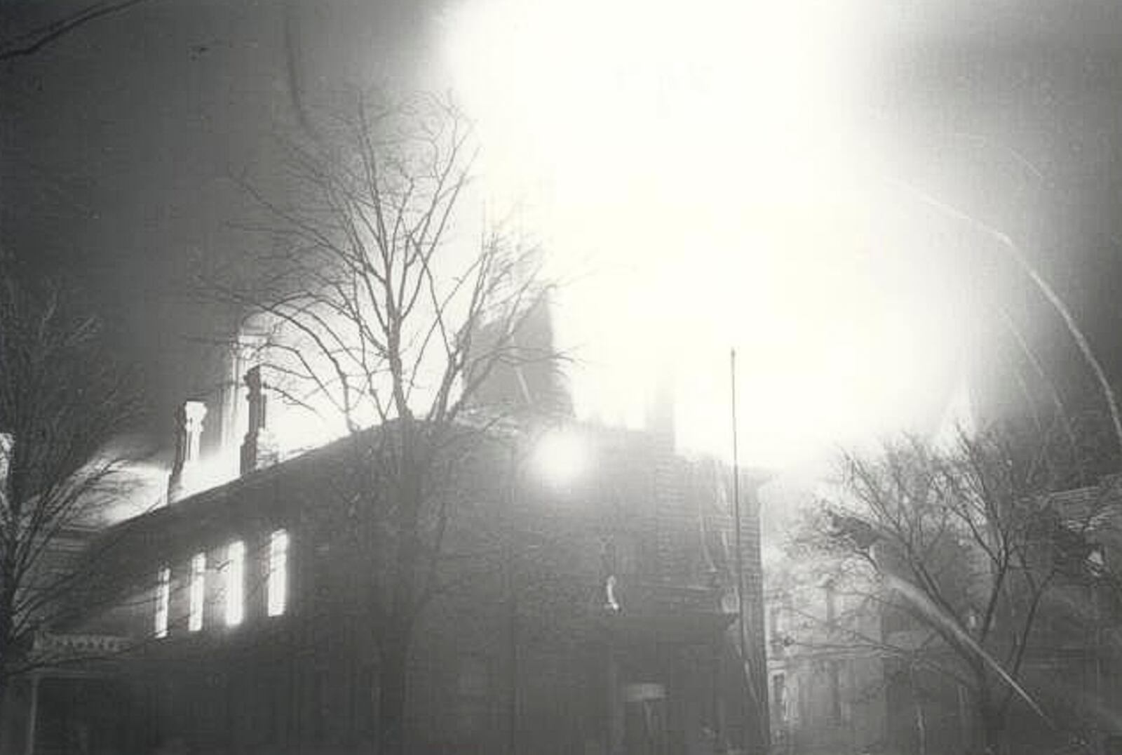 Fire destroyed the Champaign County Courthouse in Urbana on Jan. 20, 1948. It took more than a decade to build a replacement. PHOTO COURTESY CHAMPAIGN COUNTY HISTORICAL SOCIETY