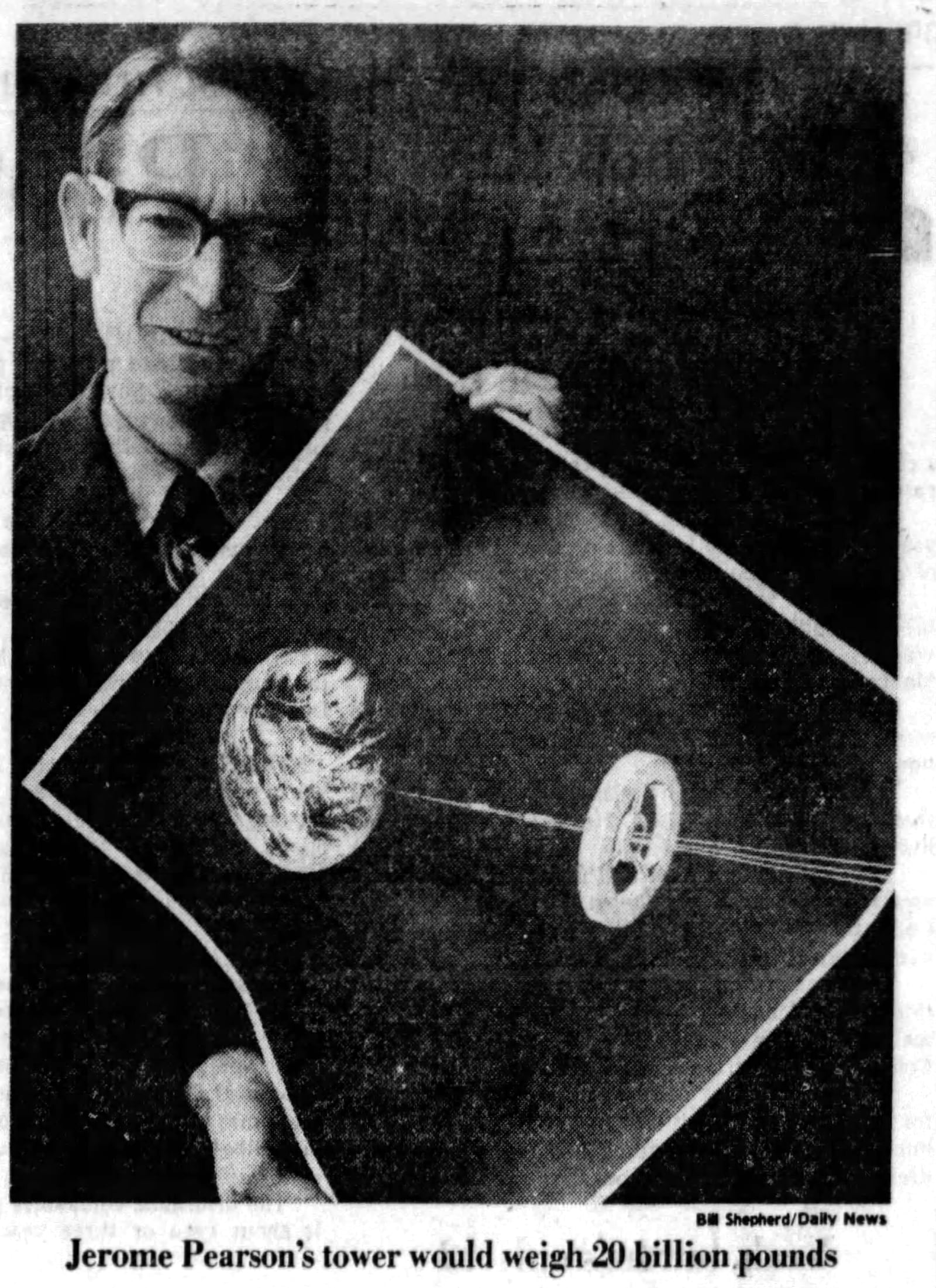 In 1976, Jerome Pearson, a 37-year-old aerospace engineer at Wright-Patterson Air Force Base, wanted to build an elevator 22,000 miles into space. DAYTON DAILY NEWS ARCHIVES