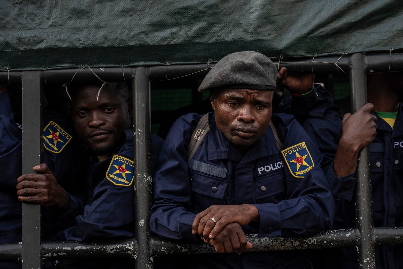 FILE - Former members of the Armed Forces of the Democratic Republic of Congo (FARDC) and police officers who allegedly surrendered to M23 rebels arrive in Goma, Congo, Feb. 23, 2025. (AP Photo/Moses Sawasawa, file)