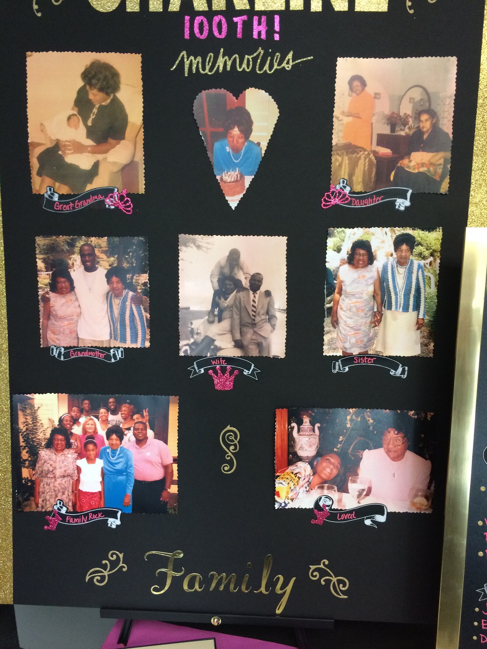 Poster made for Charline McIntosh's 100 birthday. She is the wife of Dayton civil rights leader W.S. McIntosh.
