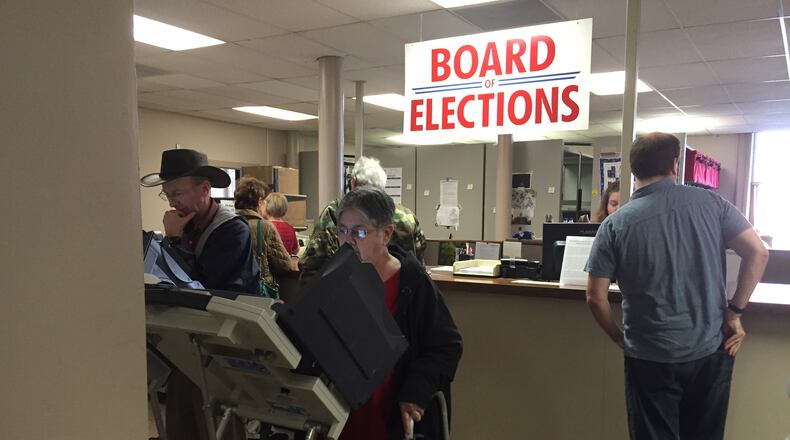 The Miami County Board of Elections office was especially cramped before a remodeling moved the front counter back.