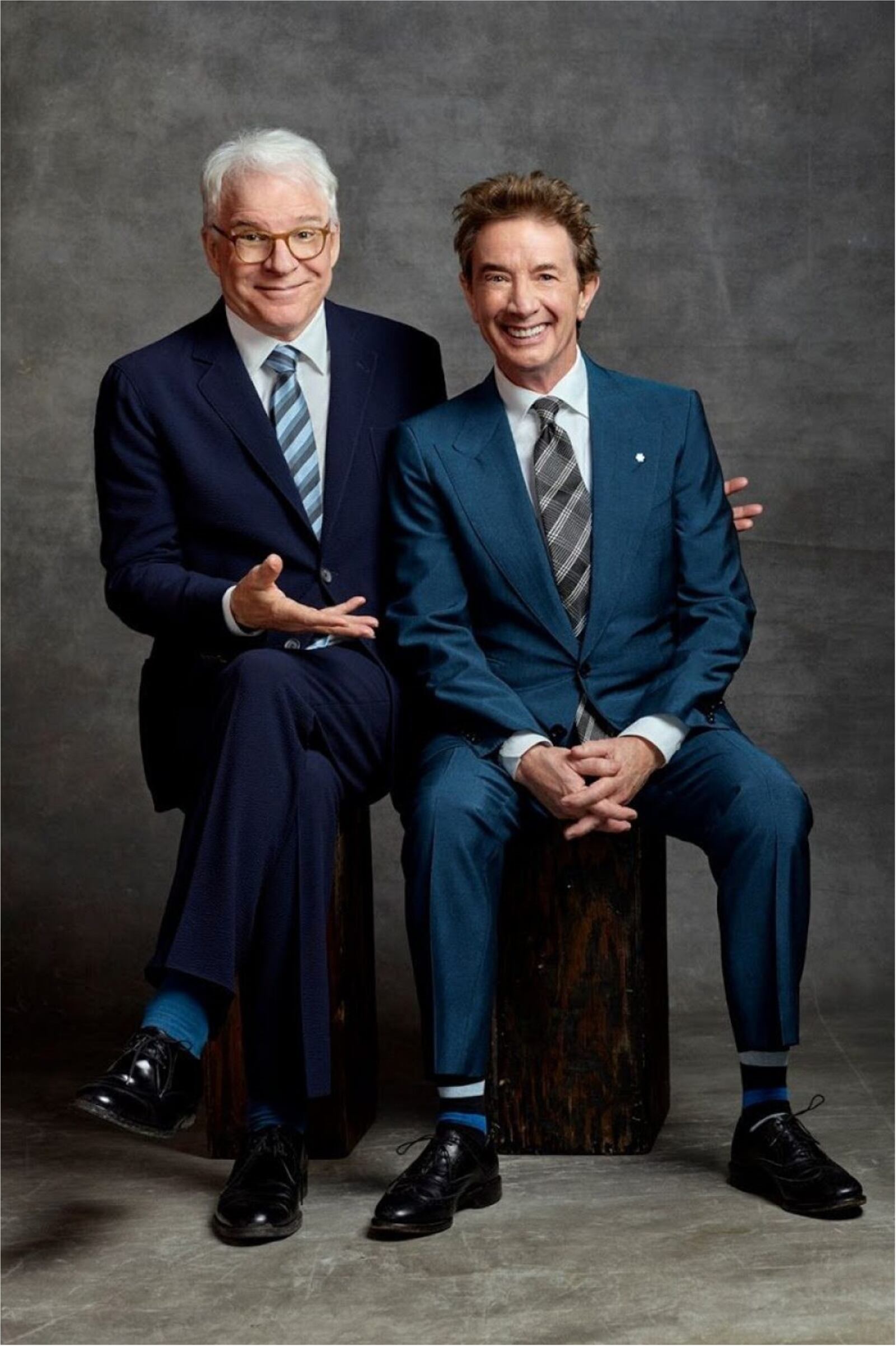 Steve Martin (left) and Martin Short, who appear alongside Selena Gomez in the hit Hulu original series, “Only Murders in the Building,” bring their live musical variety show to Fraze Pavilion in Kettering on Saturday, May 28.