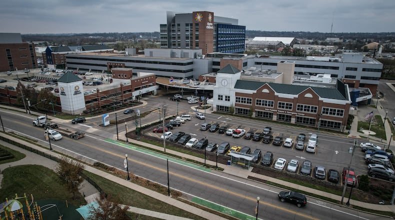 Dayton Children's Hospital is located on Valley Street in Dayton. This is a drone photograph made on Nov. 16, 2022. JIM NOELKER/STAFF