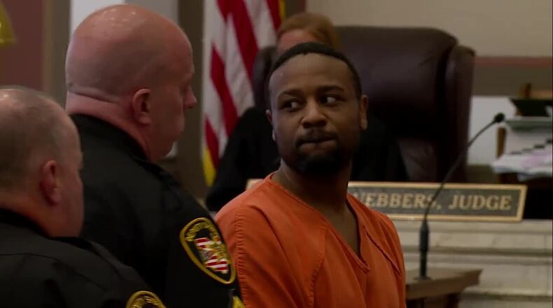 Rodney Hinton Jr. was in court on Tuesday in Clermont County with his attorney Clyde Bennett for a bond hearing. WCPO/CONTRIBUTED