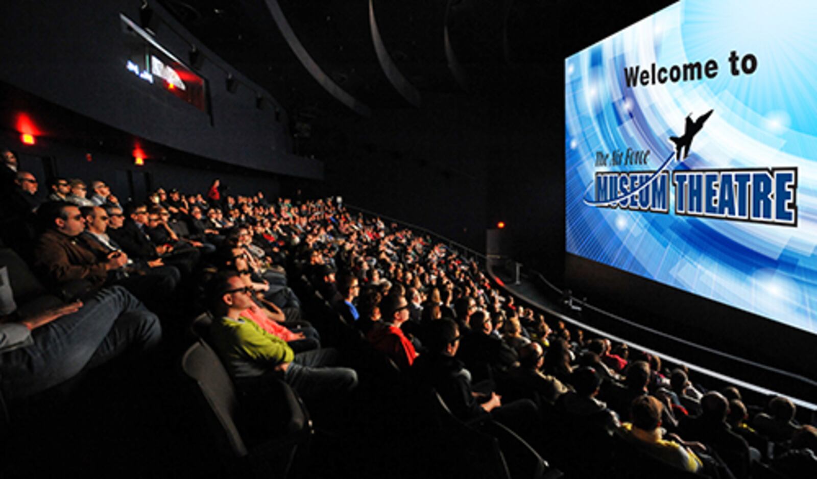 The Omnimax Theater at the Air Force Museum has the largest movie screen in southwest Ohio.