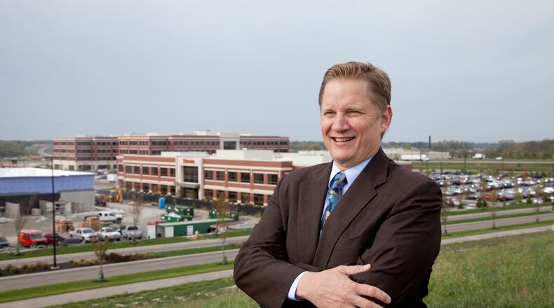Randy Gunlock, president, RG Properties with Austin Landing in the background. RG Properties and the township are collaborating on more than $150 million in development, just northeast of the new Austin Boulevard interchange at Interstate 75.