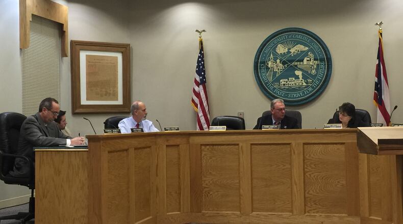 Carlisle Village Council discusses police personnel issues during a work session on Tuesday, Jan. 26, 2016. Council is concerned about a revolving door where new officers out of the academy leave after a couple of years to go to larger departments for better pay and village voters have rejected two tax requests for police services. Council is looking at strategies to better pay officers, even if it means reducing patrol coverage by one officer to provide more pay. ED RICHTER/STAFF