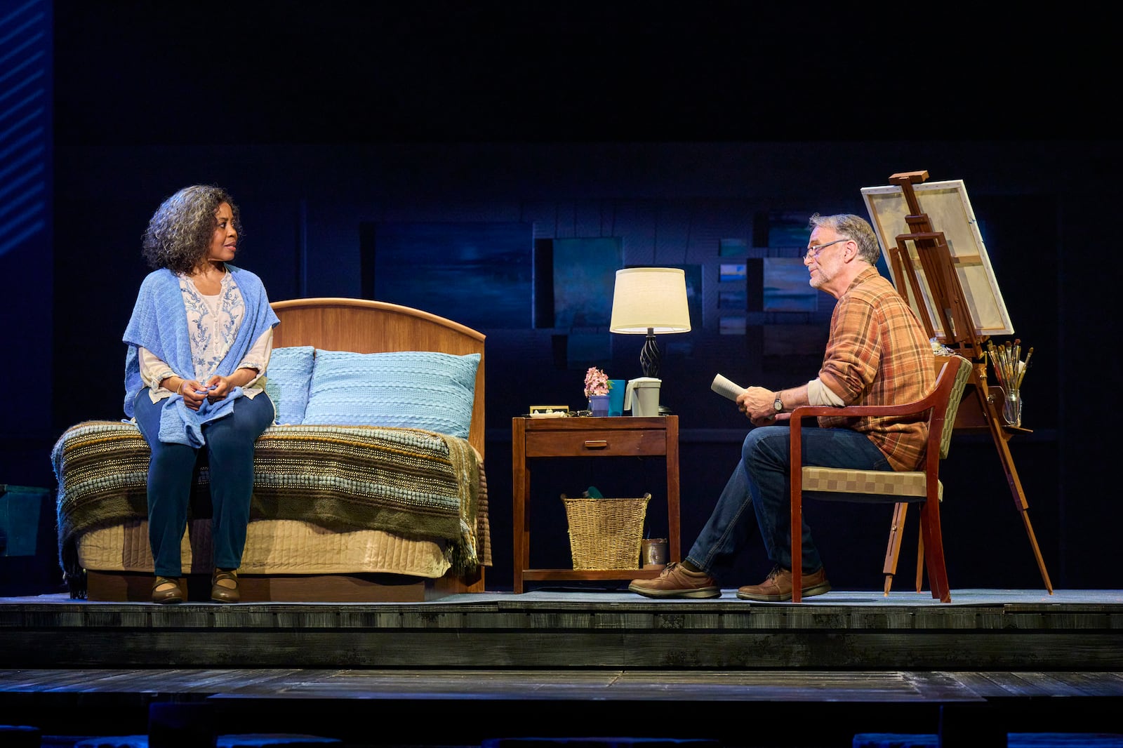 Sharon Catherine Brown (Older Allie) and Beau Gravitte (Older Noah) in "The Notebook." Photo by Roger Mastroianni