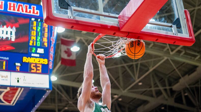 Wright State's Brandon Noel, shown earlier this season, scored 16 points and grabbed nine rebounds in Sunday's loss at Robert Morris. Wright State Athletics photo